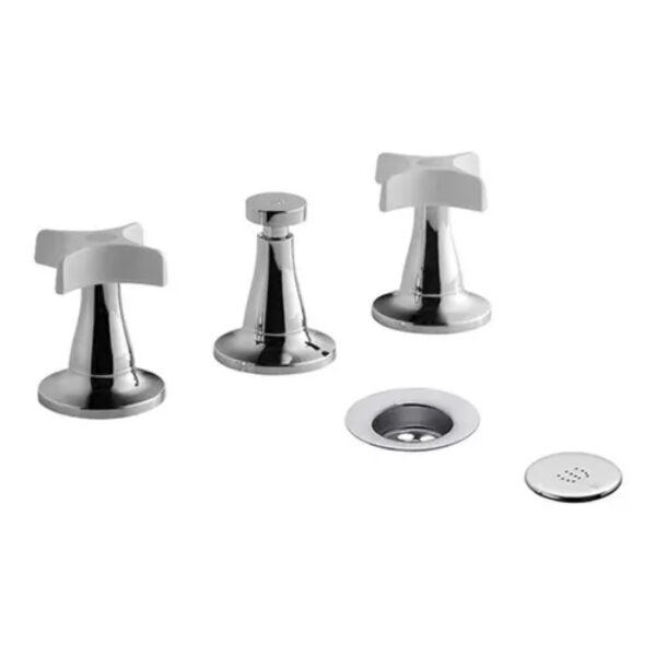 Petalo - juego para bide - 0295/m3-ac - blanco cromo FV