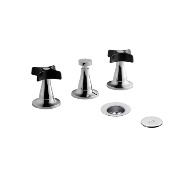 Petalo - juego para bide - 0295/m3-nc - negro cromo FV