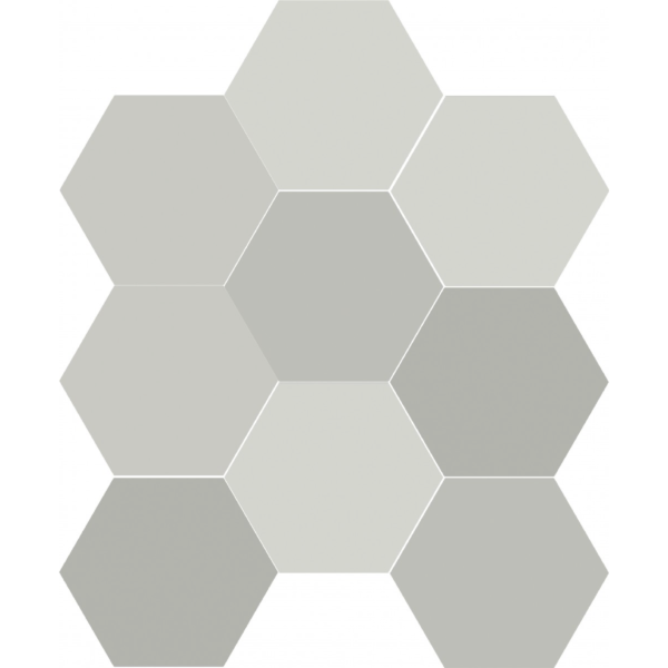 Dune megalos - chicago hexa ash - 21.5x25 - porcelanato DUNE