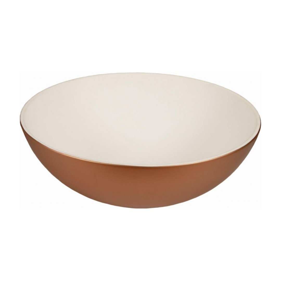 Lavabo white and copper (ceramica) DUNE