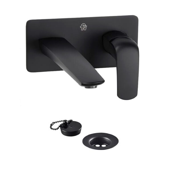 Epuyen - monocomando lav de pared negro - 0206/l2-ng FV